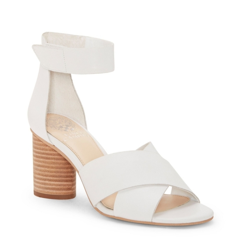 Vince Camuto Jessera White Strapped Sandals